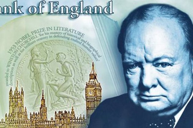 На британских 5-фунтовых банкнотах появится портрет Черчилля