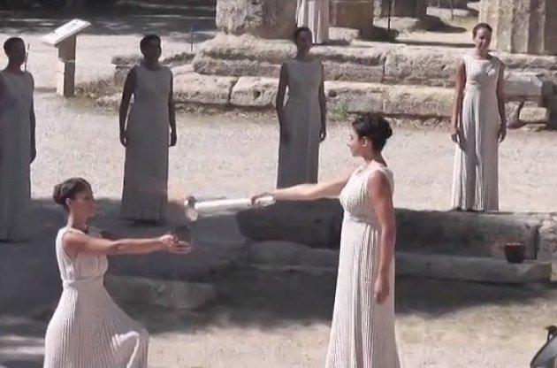 Церемония прошла в Древней Олимпии