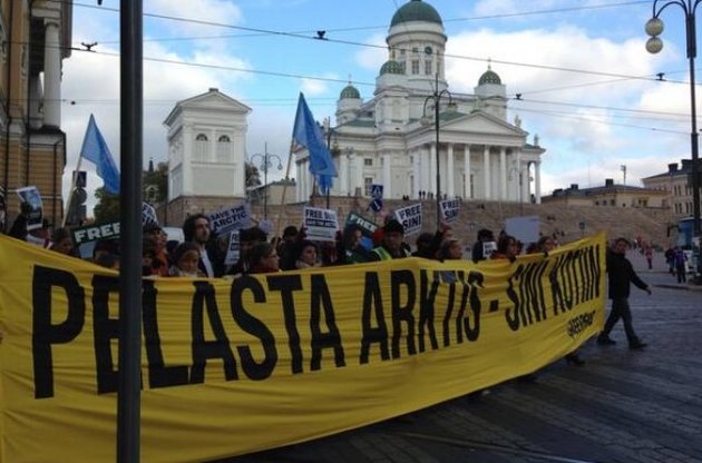 Акция &quot;Гринпис&quot; в Хельсинки