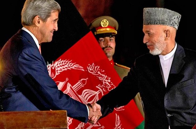 Джон Керри и Хамид Карзай