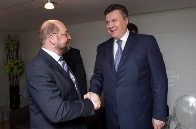 Мартін Шульц і Віктор Янукович вже зустрічалися - у січні 2013 року у Давосі