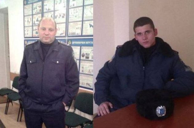 Врадіївські міліціонери Євген Дрижак і Дмитро Поліщук