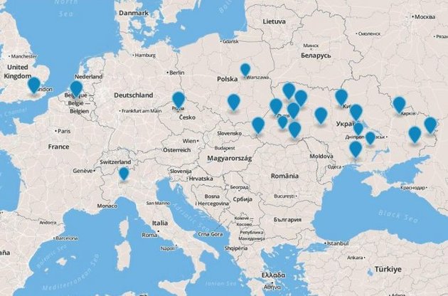Для митингующих создали интерактивную карту евромайданов