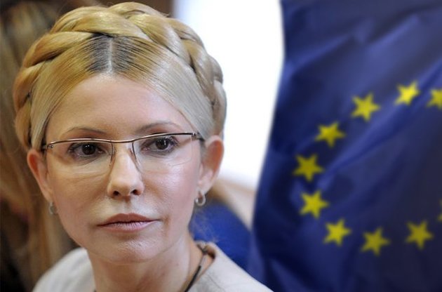 Тимошенко вывесила у себя в палате самодельный флаг Евросоюза