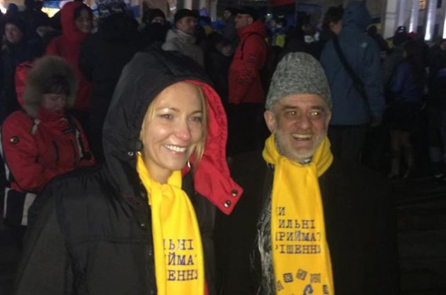 Жена Левочкина поддержала Евромайдан