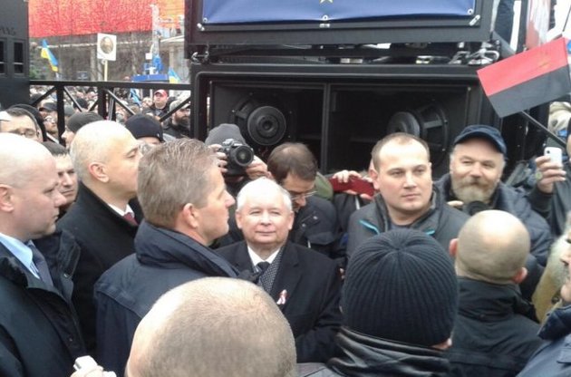 Ярослав Качиньский на Майдане
