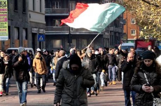 В Италии вышли на протест недовольные экономической политикой действующего правительства