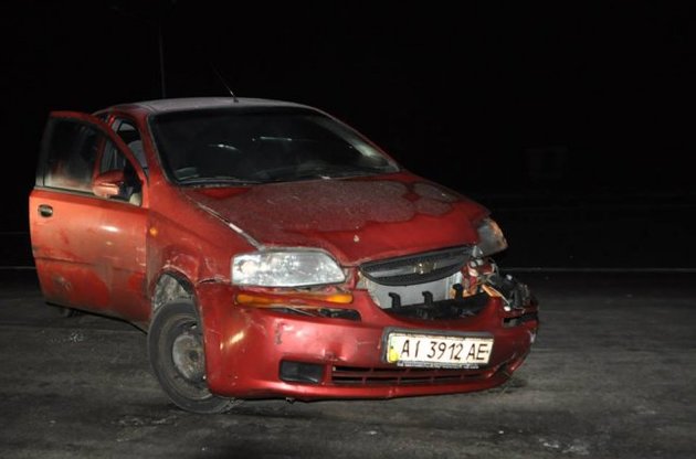Автомобиль Татьяны Чорновол после нападения