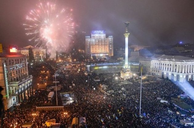 Народ Украины поздравил президента с Новым годом