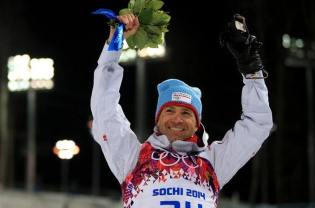 Король биатлона норвежец Бьорндален выиграл свое седьмое олимпийское золото
