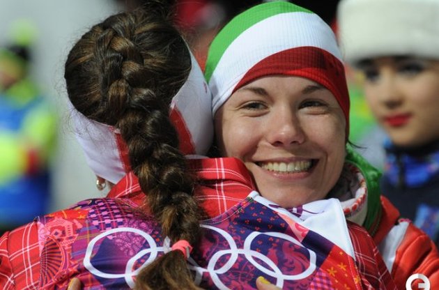 Білоруська біатлоністка Домрачева стала першою триразовою чемпіонкою Сочі