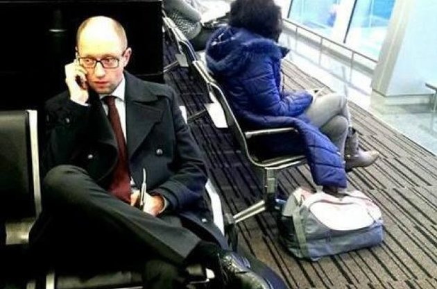 Арсений Яценюк в Борисполе