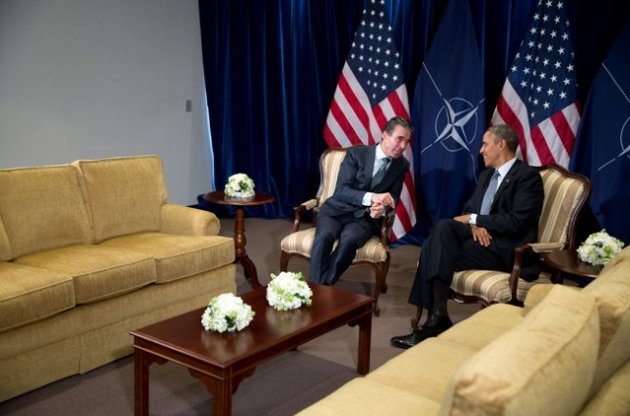 Президент США Барак Обама и генсек НАТО Андерс Фог Расмуссен