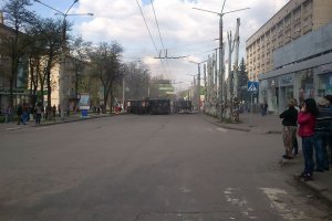 Террористы оставили Краматорск без общественного транспорта