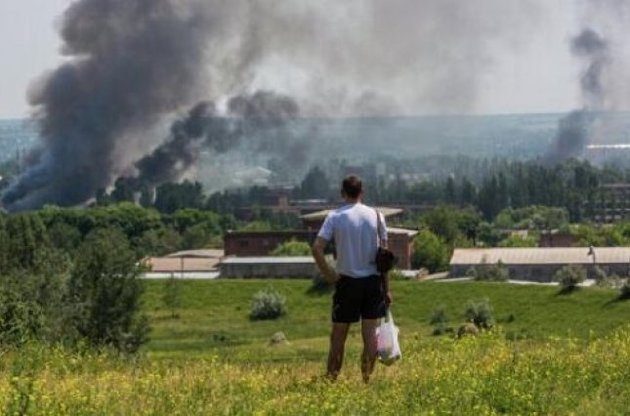 Террористы обстреливают позиция сил АТО под Славянском