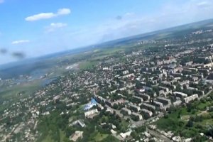 Как выглядит освобожденный Славянск с высоты птичьего полета