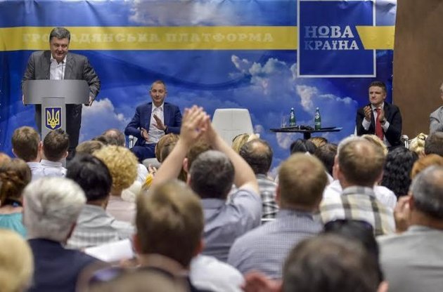 Порошенко і призначені ним менеджери АП - голова адміністрації Ложкін, Шимків і Косюк