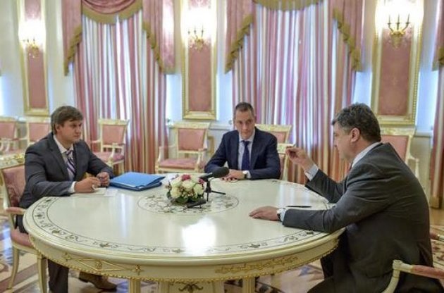 Олександр Данилюк, Борис Ложкін і Петро Порошенко