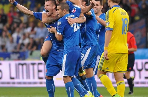 Проиграв в матче со Словакией, сборная Украины не сумела побить рекорд 16-летней давности