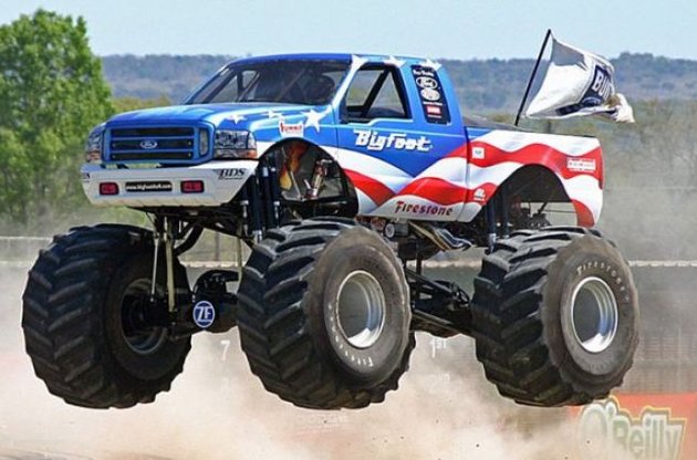 Водій «монстр-трака» не впорався з керуванням і врізався в натовп глядачів.