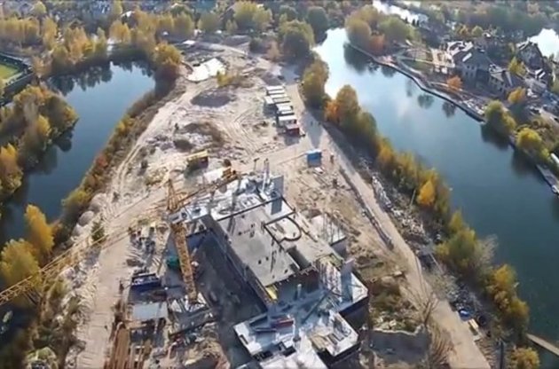 Опубліковано відео масштабного будівництва маєтку Левочкиных в Конча-Заспі