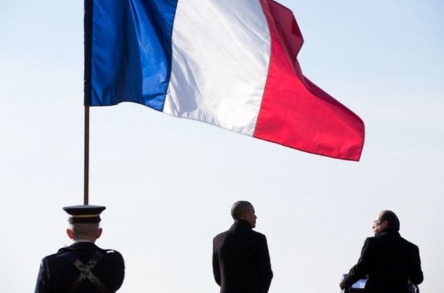 Обама и Олланд в Нормандии, июнь 2014 года