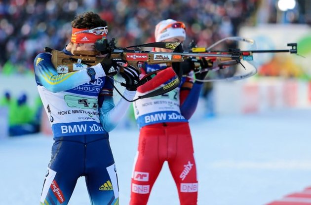 Артем Тищенко (на передньому плані) разом з Юлією Джимою зайняли третє місце в гонці