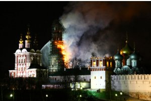 Пожежу у дзвіниці Новодівочого монастиря загасили