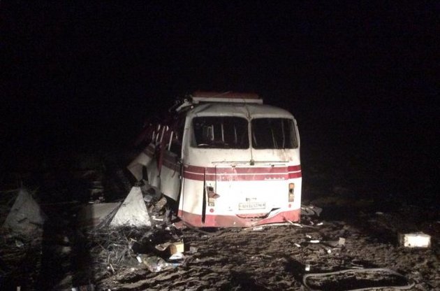 В Горловке на мине подорвался рейсовый автобус, четверо человек погибли