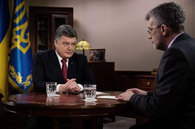Порошенко 28 березня дав інтерв'ю одному з національних телеканалів