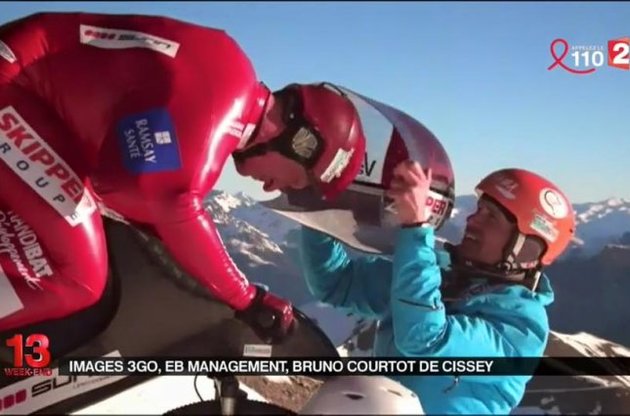 Ерік Барон спустився по гірськолижній трасі на велосипеді