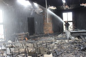 В Киевской области сгорел пост ГАИ