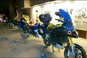 У Грузії мотоцикли росіян "розфарбували" у кольори українського прапора