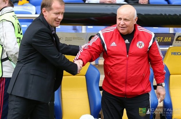 Игорь Рахаев и Виталий Кварцяный после матча пожали друг другу руки