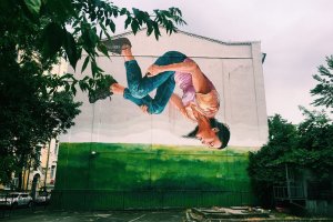 У Києві з'явились графіті з Лесею Українкою та українською гімнасткою