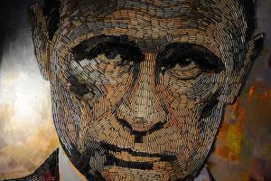 Украинская художница создала портрет Путина из оружейных гильз