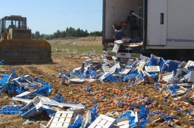 В России за неделю уничтожили более 870 тонн продуктов из ЕС