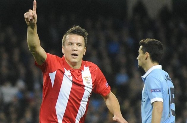 Коноплянка забил юбилейный гол "Севильи" в еврокубках