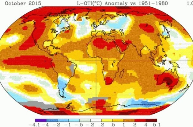 Жовтень 2015 року став найспекотнішим за всю історію метеоспостережень