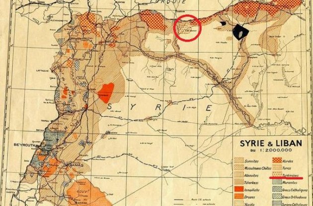 Місце проживання сирійських туркменів