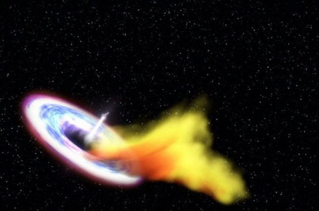 Астрономи вперше побачили, як чорна діра поїдає зірку і викидає її залишки в космос