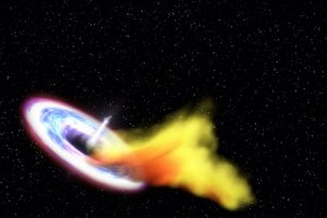 Астрономи вперше побачили, як чорна діра поїдає зірку і викидає її залишки в космос