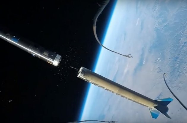 Отделение ракетной ступени в космосе  впервые сняли со стороны
