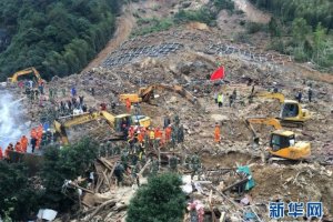 В Китае из-за оползня под землю ушло более 20 домов