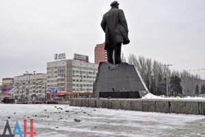В Донецке пытались взорвать памятник Ленину