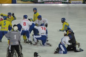 Матч Украина - Монголия на чемпионате мира по хоккею с мячом завершился массовой дракой