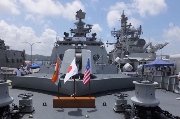 США, Индия и Япония проведут военные учения рядом с территориальными водами Китая