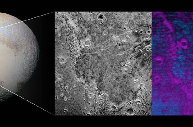 NASA опубликовало снимок сублимации метанового льда на Плутоне