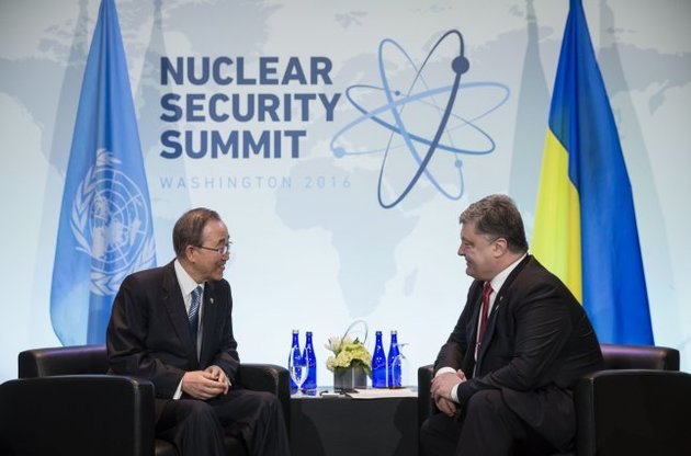 Петр Порошенко провел встречу с Пан Ги Муном