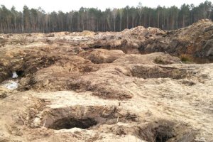 Полиция заявляет о "стабилизации" ситуации с нелегальной добычей янтаря в Ровенской области